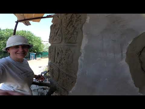 Видео: как  оформить  угол  дома...декоративный  камень  из  арт  бетона..  обзорный  фильм..