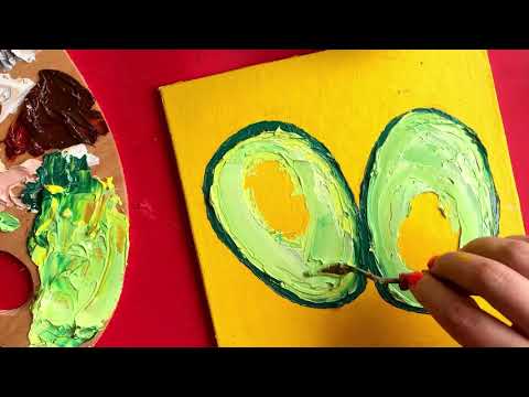 Видео: Рисуем авокадо маслом