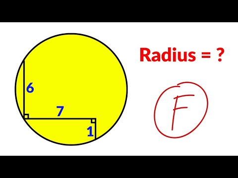 Видео: Хорошая геометрическая задача | Найдите радиус окружности