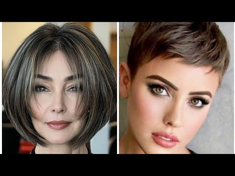 Видео: Последние 40 изображений коротких стрижек для женщин и удлиненного боба-пикси