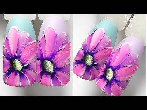 Видео: ВЕСЕННИЙ дизайн ногтей 2018\ЯРКИЕ цветы на ногтях\
