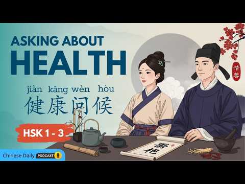 Видео: HSK 1-3 | Как спросить о здоровье на китайском как носитель | Chinese Daily Podcast