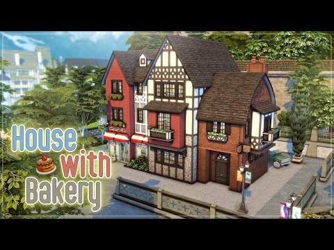 Видео: Семейный Дом с Пекарней🥨☕│Строительство│Family House With Bakery│SpeedBuild│NO CC [The Sims 4]