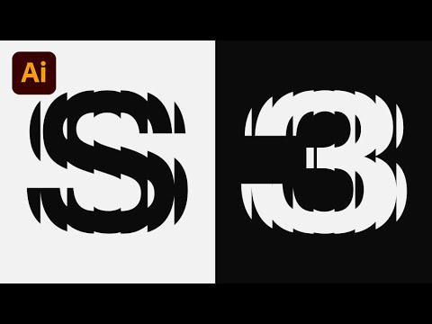 Видео: Как создать эффект разрезанного стекла в Illustrator. Урок