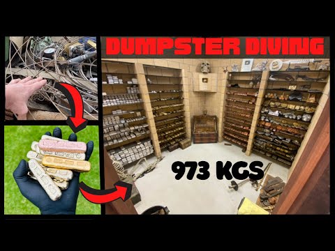 Видео: Дайвинг в мусорных баках - Реплика золотого слитка Китайской империи -Плавка металла ASMR -Сокровище