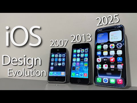 Видео: Эволюция дизайна iOS 2007–2025: скевоморфизм, плоский дизайн и жидкое стекло