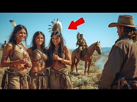 Видео: Три девушки из племени апачей смеялись над белым человеком — пока вождь их племени не приказал им вы