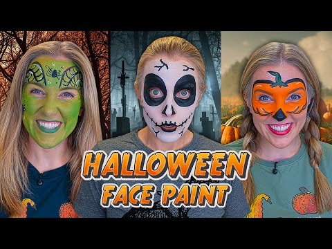 Видео: 3 простых варианта раскраски лица на Хэллоуин для детей! 🧙‍♀️💀🎃 | Мэдди Моут