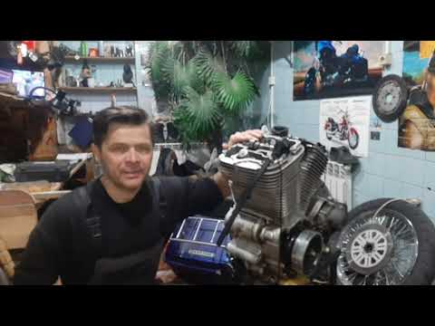 Видео: Ремонт Suzuki Intruder 1400 VS. 8ч. Установка ЦПГ на двигатель.
