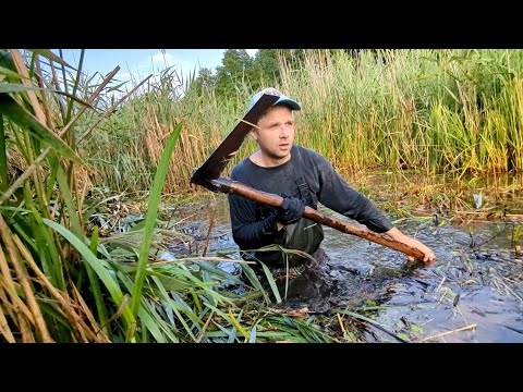 Видео: Расчистка речки вручную. Скоро буду плавать на лодке