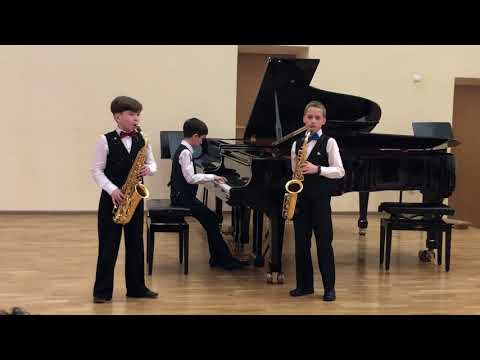 Видео: И. Дунаевский - Колыбельная  из кинофильма "Цирк"  Маир - фортепиано, Виктор и Станислав - саксофон