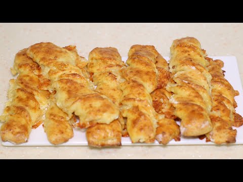 Видео: Сырные палочки из творожного теста.