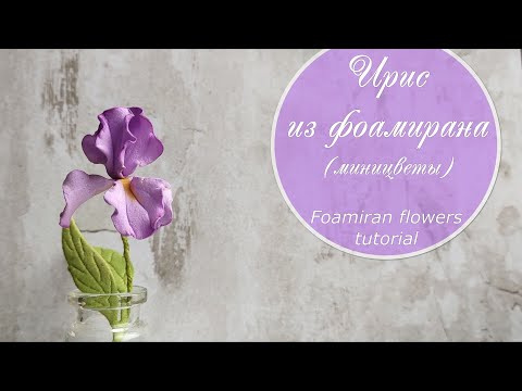 Видео: Ирисы из фоамирана (миницветы)/  Foamiran iris  tutorial (miniflowers)