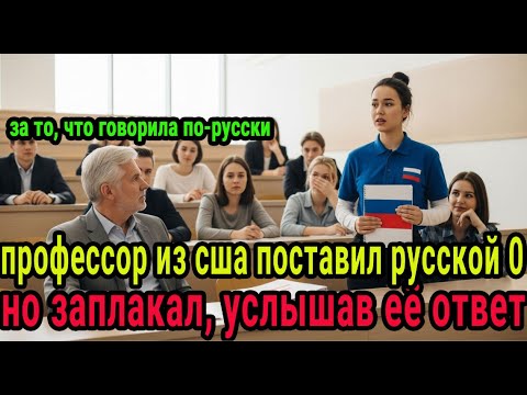 Видео: профессор поставил ноль за русский язык — и заплакал, узнав причину.