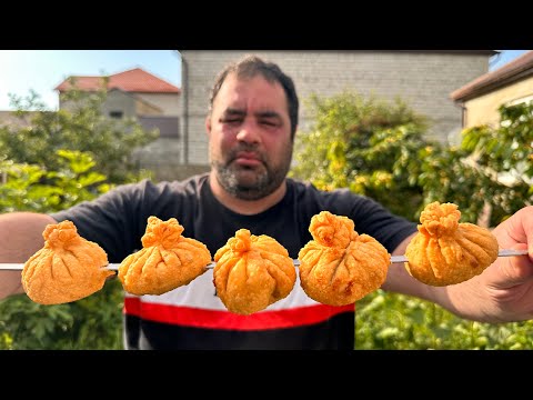 Видео: Это лучше чем с мясом. Хинкали с сыром и грибами...