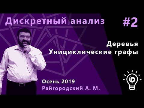 Видео: Дискретный анализ 2. Деревья. Унициклические графы.