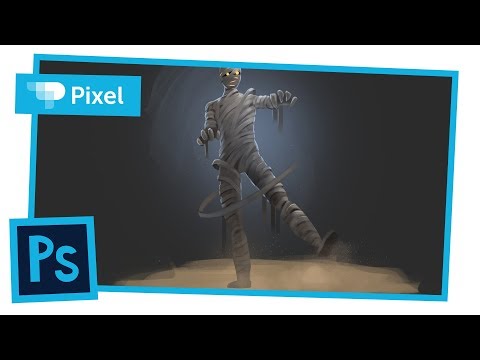 Видео: Рисуем добрую мумию в Adobe Photoshop