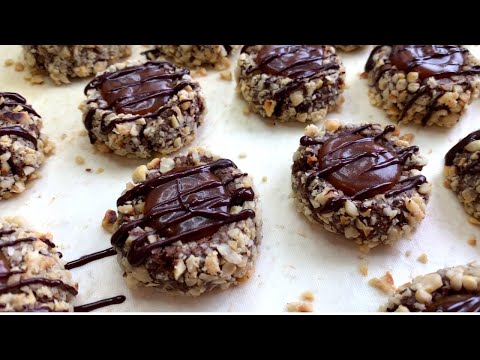 Видео: Шоколадное Печенье с Карамелью и Орехами // Chocolate Cookies with Caramel and Hazelnuts