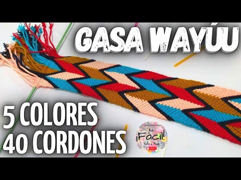 Видео: Шаг за шагом l марля Wayúu ♥ 40 шнурков 5 цветов l пояс Wayúu