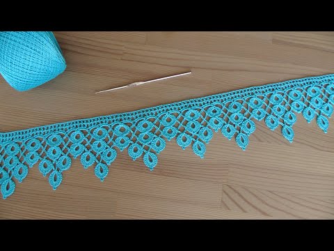 Видео: ЛЕНТОЧНОЕ КРУЖЕВО Капельки вязание крючком КАЙМА Crochet Ribbon Lace Border