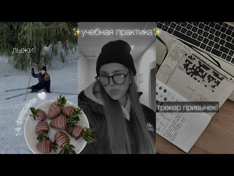 Видео: учебная практика, лыжи, зал | влог!