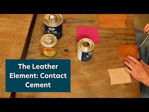 Видео: Кожаный элемент: контактный цемент