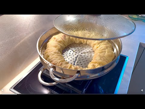 Видео: ХАНУМ /с РУССКИМ АКЦЕНТОМ в Мантоварке/Ну очень вкусно/XANUM sehr lecker