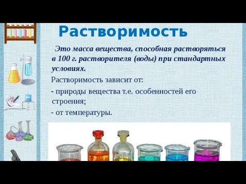 Видео: 13.1. Растворимость. Коэффициент растворимости. Теория и задачи.