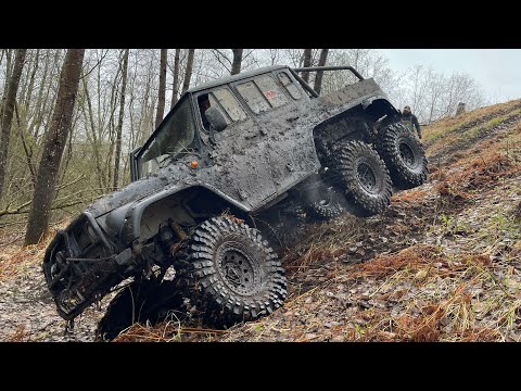 Видео: УАЗ 6х6 против Jeep Unimog и других) лебёдки с первых минут)