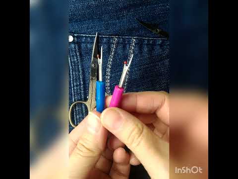 Видео: Как быстро и легко распороть джинсы. Ресайклинг ткань. Шьем из джинсов. Апсайклинг.   Zero Waste.