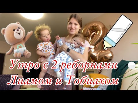 Видео: Утро с 2 РЕБОРНАМИ ЛИАМОМ И ТОБИАХОМ РЕБОРН ЛИАМ КАПРИЗНИЧАЕТ MORNING WITH REBORN BABY LIAM реборн