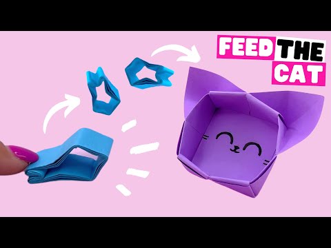 Видео: Накорми Котика - оригами игра