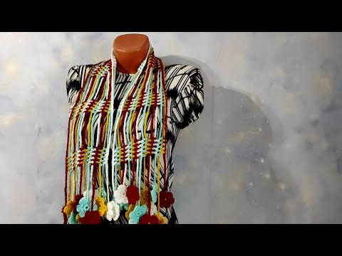 Видео: СОЛНЕЧНЫЙ ШАРФИК крючком.  Шарфик для начинающих.
