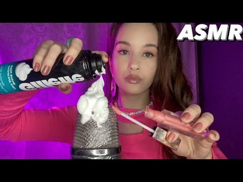 Видео: АСМР Массаж Мозга / Пена, пленка, кисти / ASMR Brain Massage Foam