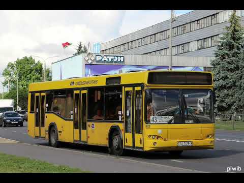 Видео: Информатор Автобусного Маршрута №43Б Гомель (Большевик - Вокзал . Через Ратон) Фотки не было 43Б