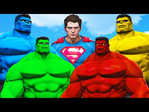 Видео: супермен против команды халк - эпическая битва