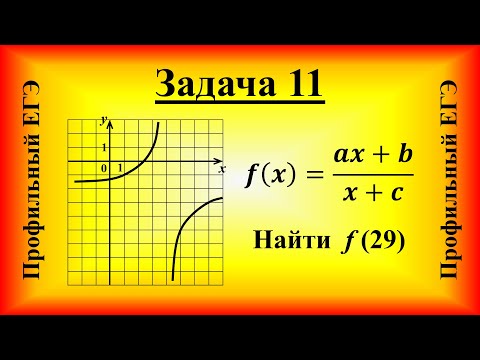 Видео: На рис. изображен график функции f(x)=(ax+b)/(x+c), где числа a, b и c - целые. Найти f(29). (ЕГЭ)
