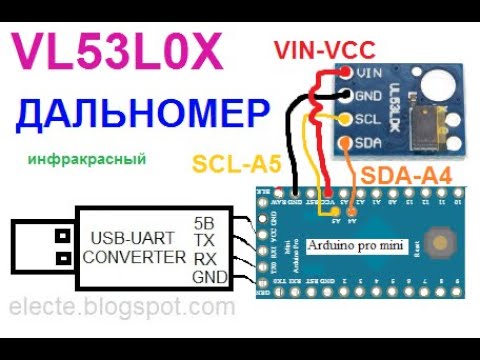 Видео: Инфракрасный лазерный дальномер GY 530 VL53L0X
