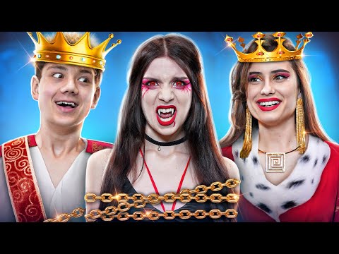 Видео: Королевская семья удочерила вампира! Как стать королевой школы если ты вампир?