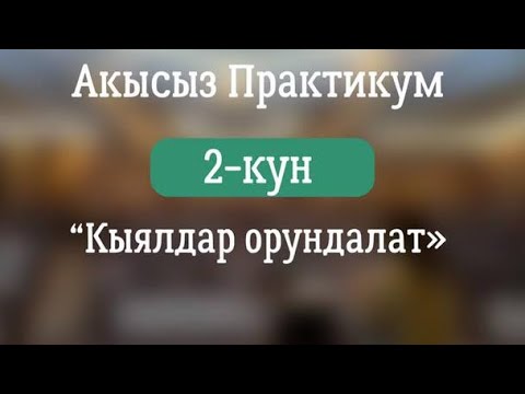 Видео: Акысыз практикум, Жаны жылга жаны Кадам 2- күн