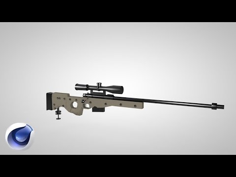 Видео: Простое полигональное моделирование AWP в Cinema 4D r15.