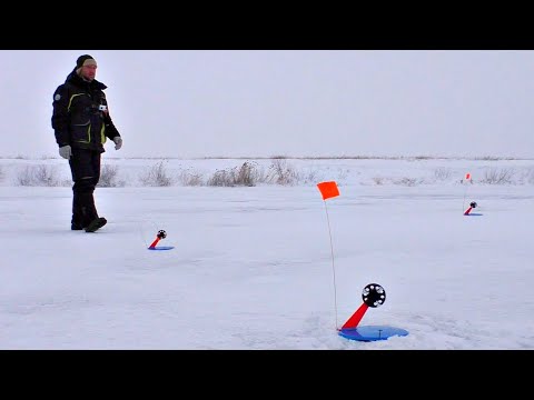 Видео: Только расставил и щука его схватила! Рыбалка на жерлицы и балансиры в январе