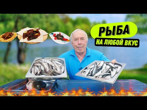 Видео: ВКУСНАЯ РЫБА: от САЗАНА до КИЛЬКИ, ТРИ РЕЦЕПТА НА КОСТРЕ