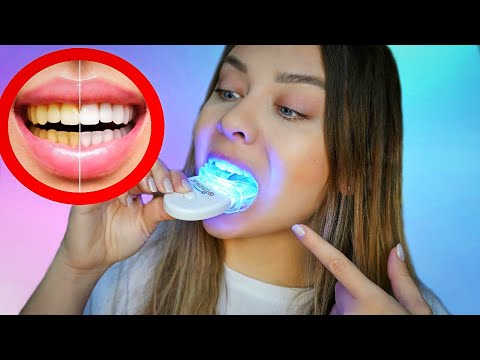 Видео: ЛАМПА ДЛЯ ОТБЕЛИВАНИЯ ЗУБОВ! ТЕСТИРУЮ СТРАННЫЕ БЬЮТИ ГАДЖЕТЫ С ALIEXPRESS / Tanya StreLove