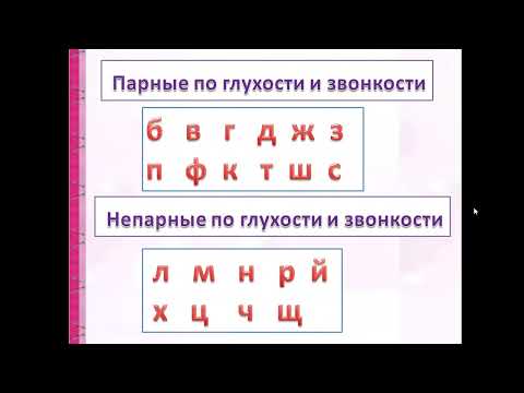 Видео: Наблюдение над обозначением парных по глухости звонкости согласных звуков буквами