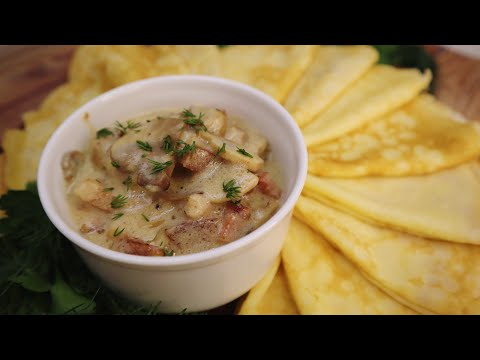 Видео: МАЧАНКА с блинами - очень вкусное и сытное блюдо.  С Масленицей, друзья!