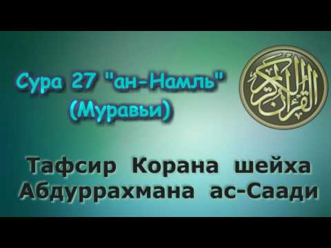 Видео: 27. Тафсир суры ан-Намль (Муравьи)