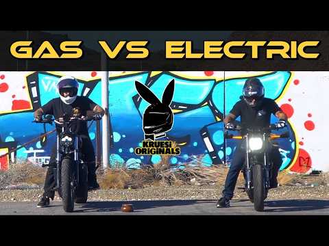 Видео: Электричество против бензина: LiveWire S2 сражается с Harley Nightster 975 (тесты на сопротивлени...