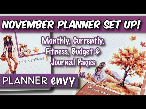 Видео: 😍 Планируйте ноябрь вместе со мной с помощью милых осенних наклеек 🍂 Планировщик Envy Signature