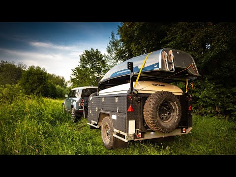 Видео: Новый Ленд Ровер Дефендер и прицеп Анвир Z-Lander Z5 2021! NEW Defender towing off road trailer.